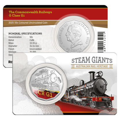 2025 RAM 50c Steam Giants  Rainbow Serpent 7-Coin Collection