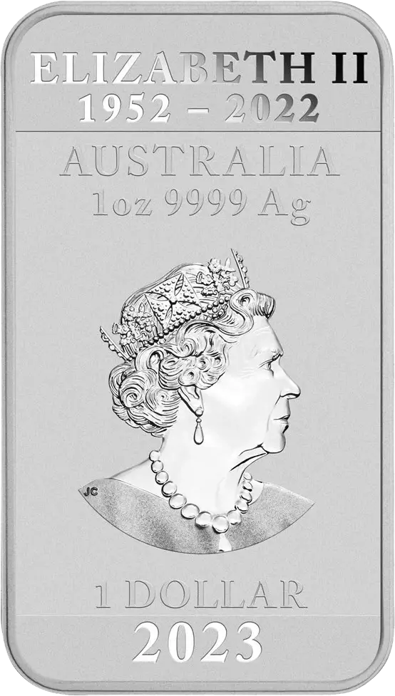 2023 Perth Mint Dragon 1oz Silver Rectangular Bullion Coin