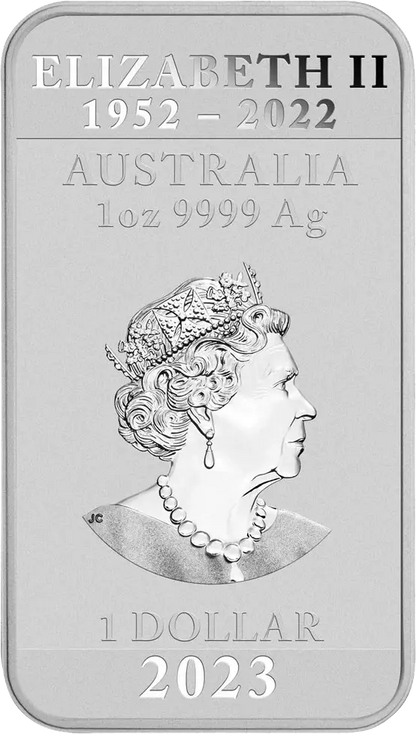 2023 Perth Mint Dragon 1oz Silver Rectangular Bullion Coin