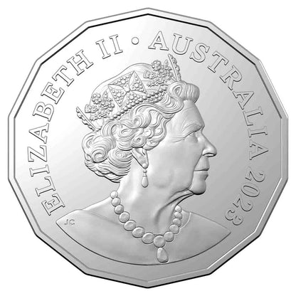 2023 Royal Australian Mint Lunar Year Rabbit 50c Tetradecagon Coin