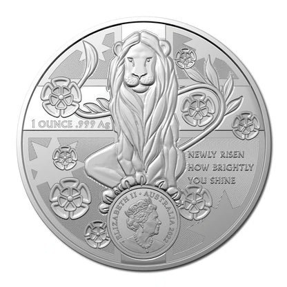 2022 RAM Coat of Arms – New South Wales 1oz Silver  Coin in Capsule