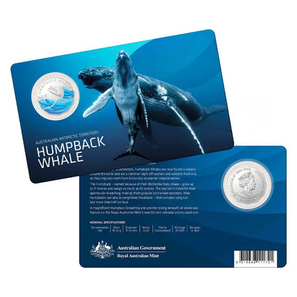 2023  RAM Humpback Whale 50c Colored Coin on Card