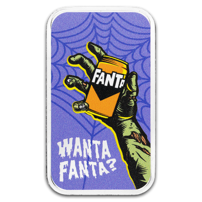 2026 PAMP Fanta Halloween 1oz Silver Coloured Proof Bar