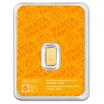 2026 PAMP Fanta Orange 1g Gold Proof Bar