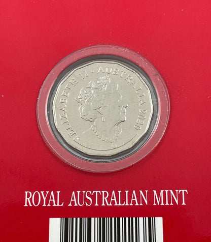 2020 RAM Lunar  Rat 50c UNC Coin in Card