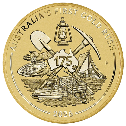 2026 Perth Mint Gold Rush 175th Anniversary $1 Uncirculated PNC