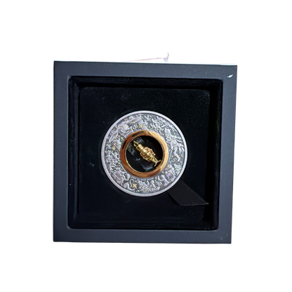 2024 Perth Mint Christmas Nutcracker 2oz Silver Antiqued Gold Plated Coin