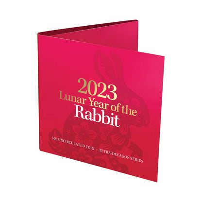 2023 Royal Australian Mint Lunar Year Rabbit 50c Tetradecagon Coin