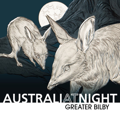 2026 Niue Australia at Night Greater Bilby 1oz Silver Black Proof Coin