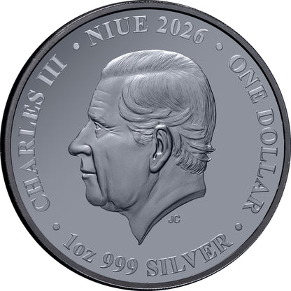 2026 Niue Australia at Night Greater Bilby 1oz Silver Black Proof Coin
