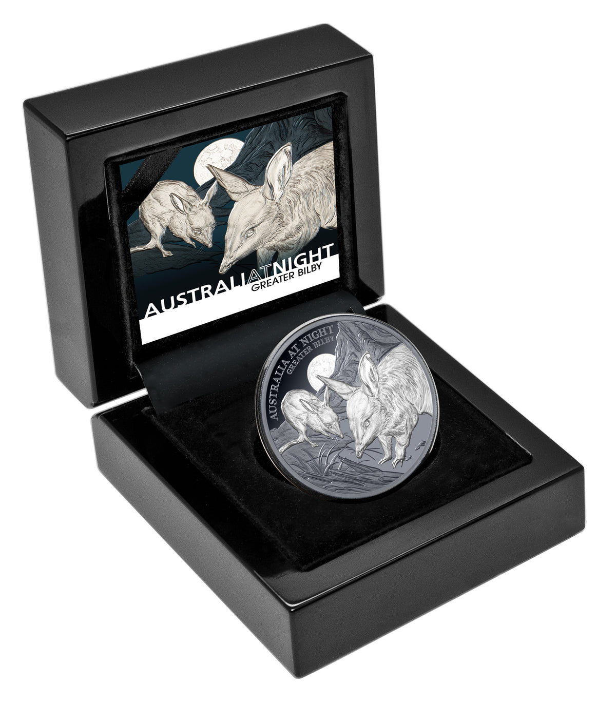 2026 Niue Australia at Night Greater Bilby 1oz Silver Black Proof Coin