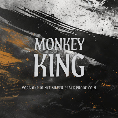 2026 Niue Monkey King 1oz Silver Gold Plated Black Proof Coin