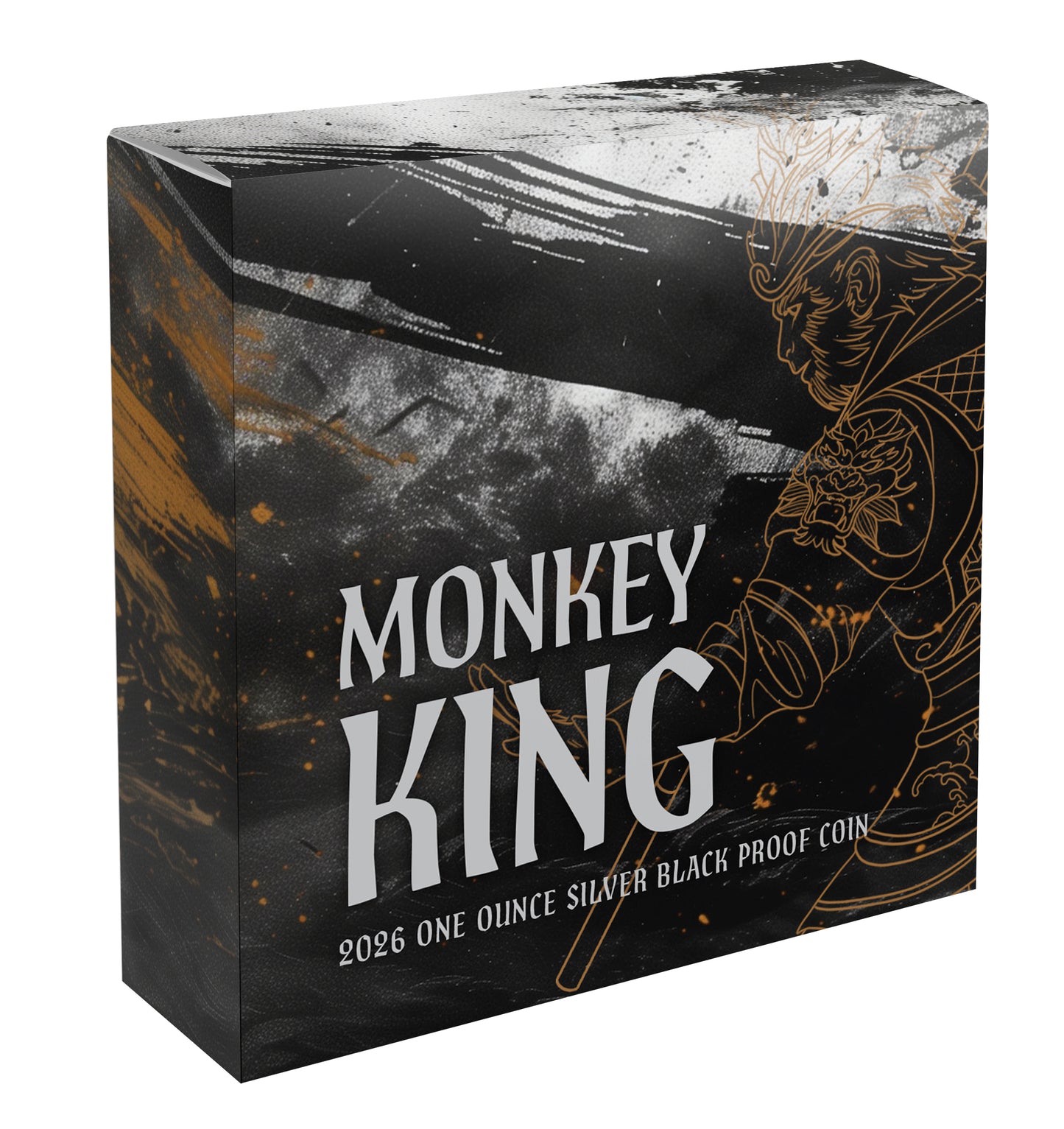 2026 Niue Monkey King 1oz Silver Gold Plated Black Proof Coin