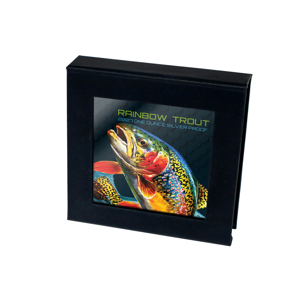 2027 Niue Rainbow Trout 1oz Silver Coloured Proof Coin