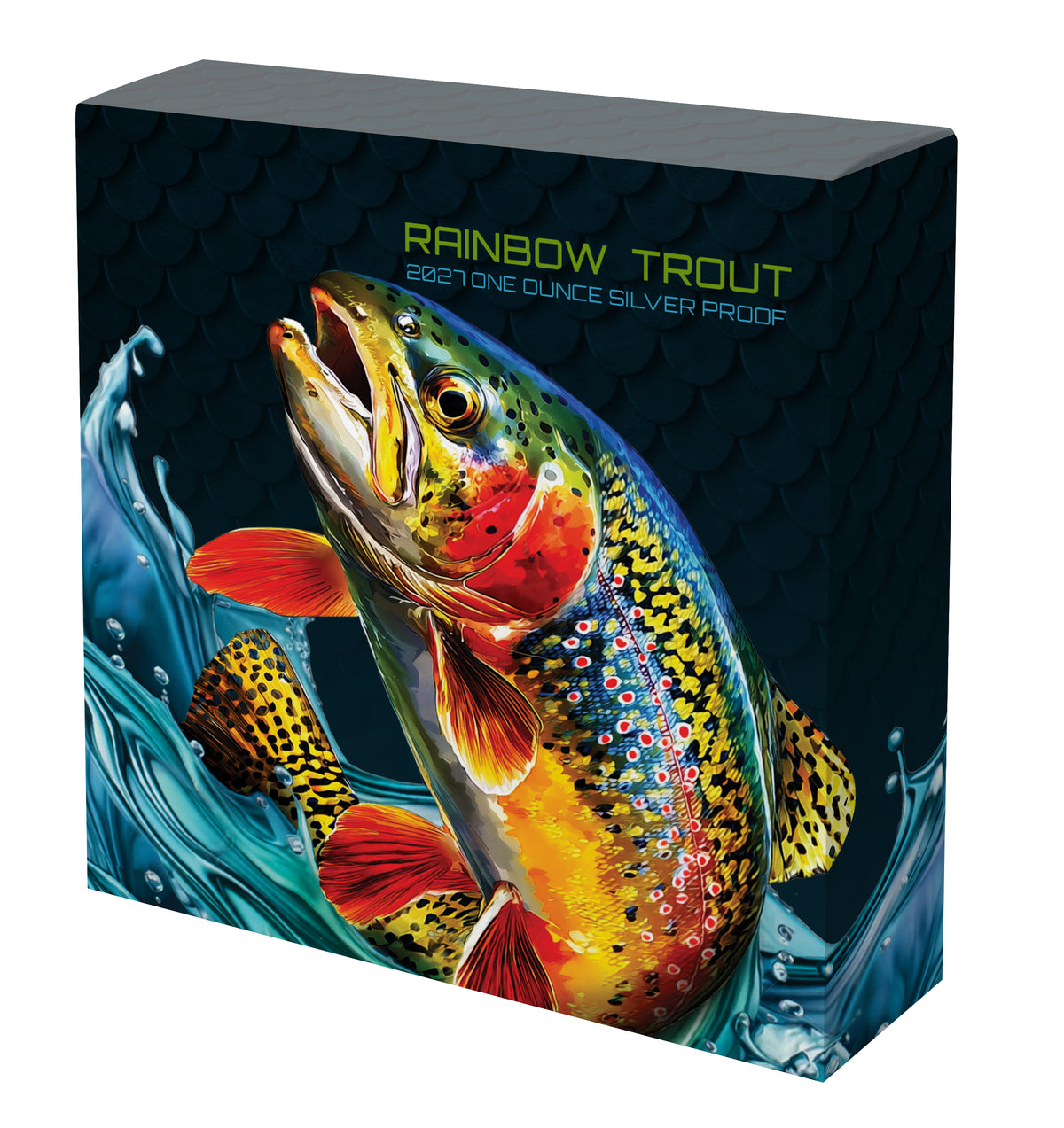2027 Niue Rainbow Trout 1oz Silver Coloured Proof Coin