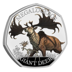 2024 Royal Mint Giant Deer UK 50p Silver Proof Colour Coin