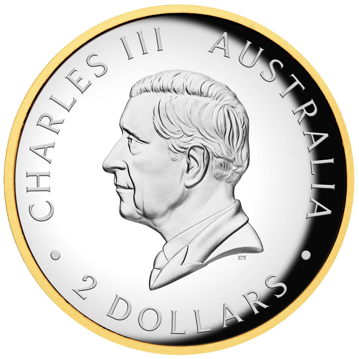 2025 Perth Mint Kookaburra 2oz Silver Gilded High Relief Proof Coin