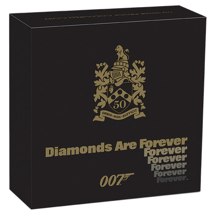 2021 Perth Mint James Bond Diamonds Forever 1oz Silver Proof  Coin