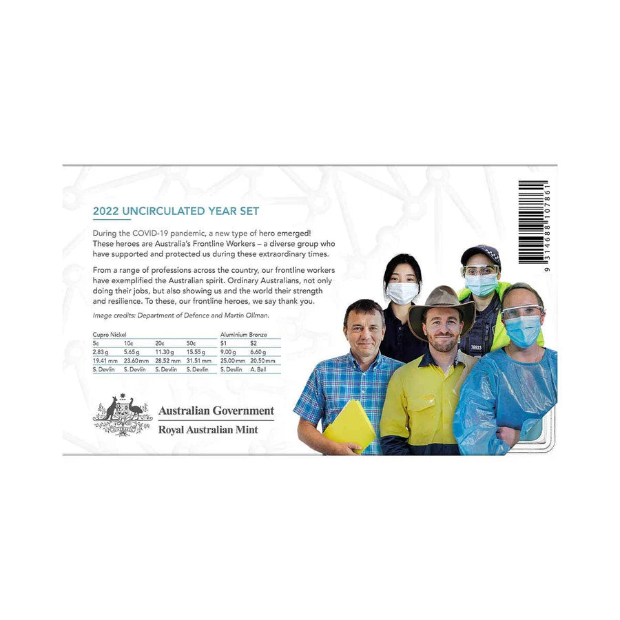 2022 Royal Australian Mint Frontline Workers Six Coin Year Set
