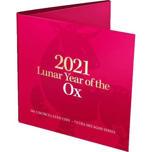 2021 RAM Lunar Ox Tetra-Decagon 50c UNC Coin