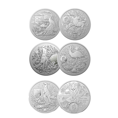 2021-2023 RAM Coat of Arms 1oz Silver UNC 3-Coin Set