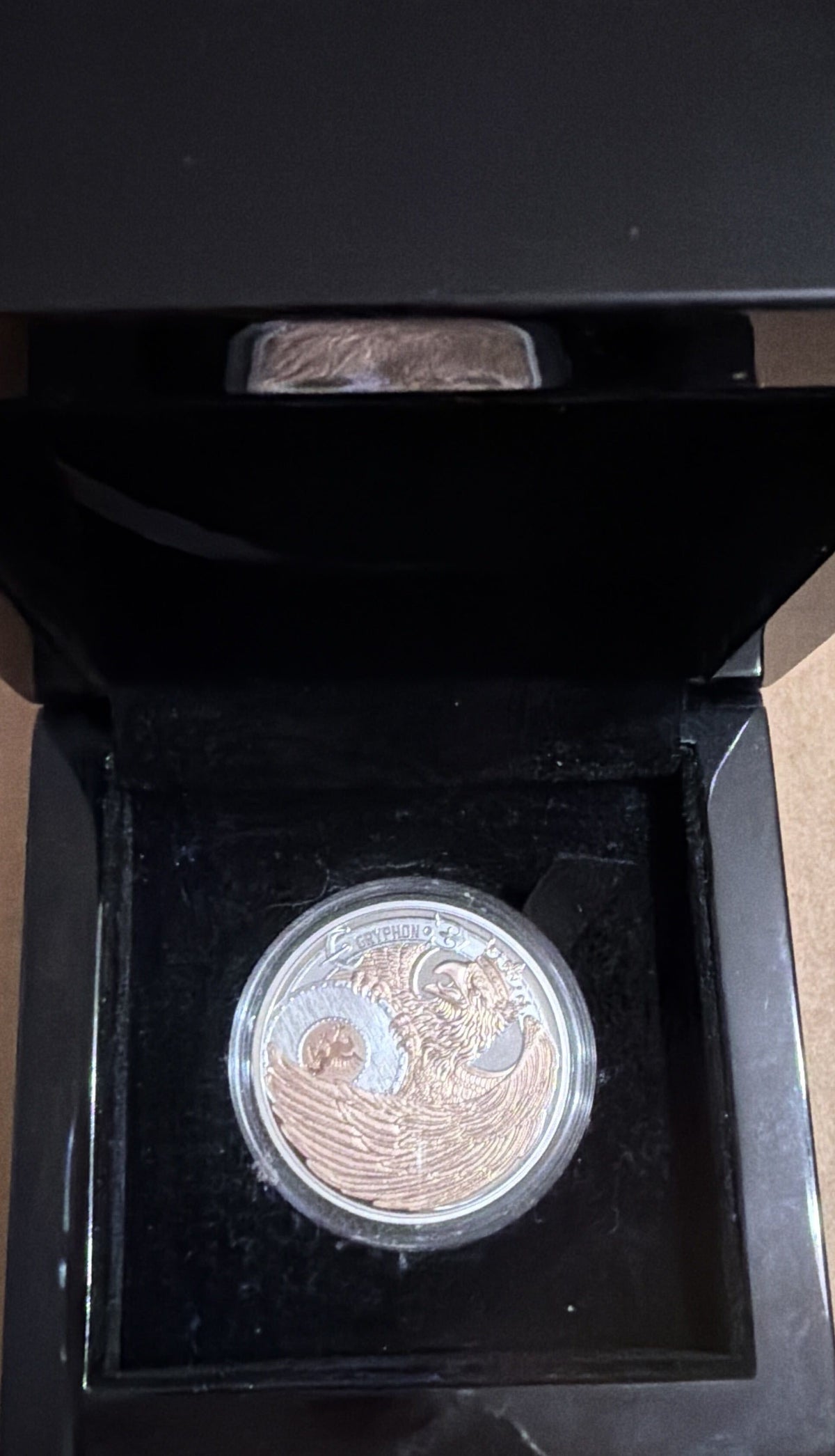 2024 Niue Gryphon 1oz Rose Gold Gilded Silver Proof Coin
