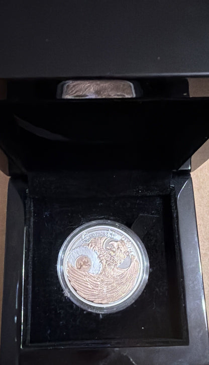 2024 Niue Gryphon 1oz Rose Gold Gilded Silver Proof Coin