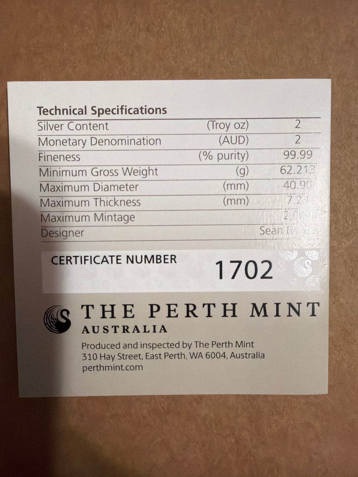 2025 Perth Mint Kookaburra 2oz Silver Gilded High Relief Proof Coin