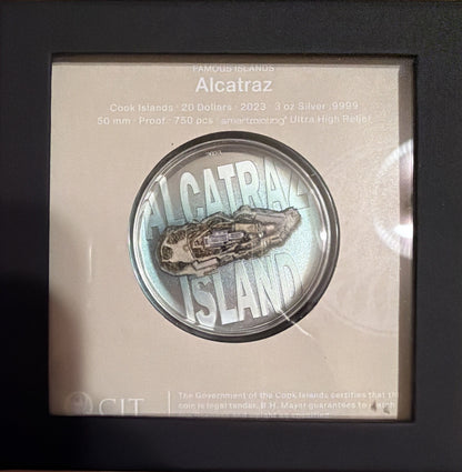 2023 CIT Alcatraz Island 3oz Silver Proof HR Coin