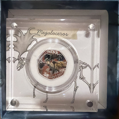 2024 Royal Mint Giant Deer UK 50p Silver Proof Colour Coin