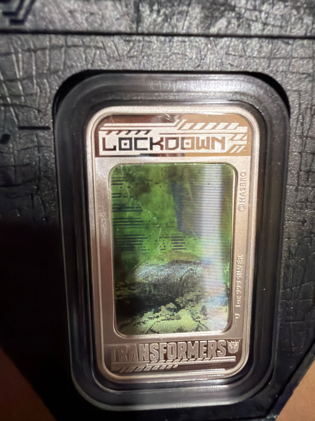 2014 Transformers Lockdown 1oz Silver Coloured Bar