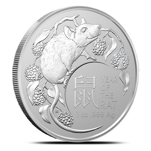 2020 RAM Lunar Rat 1oz Silver UNC Coin