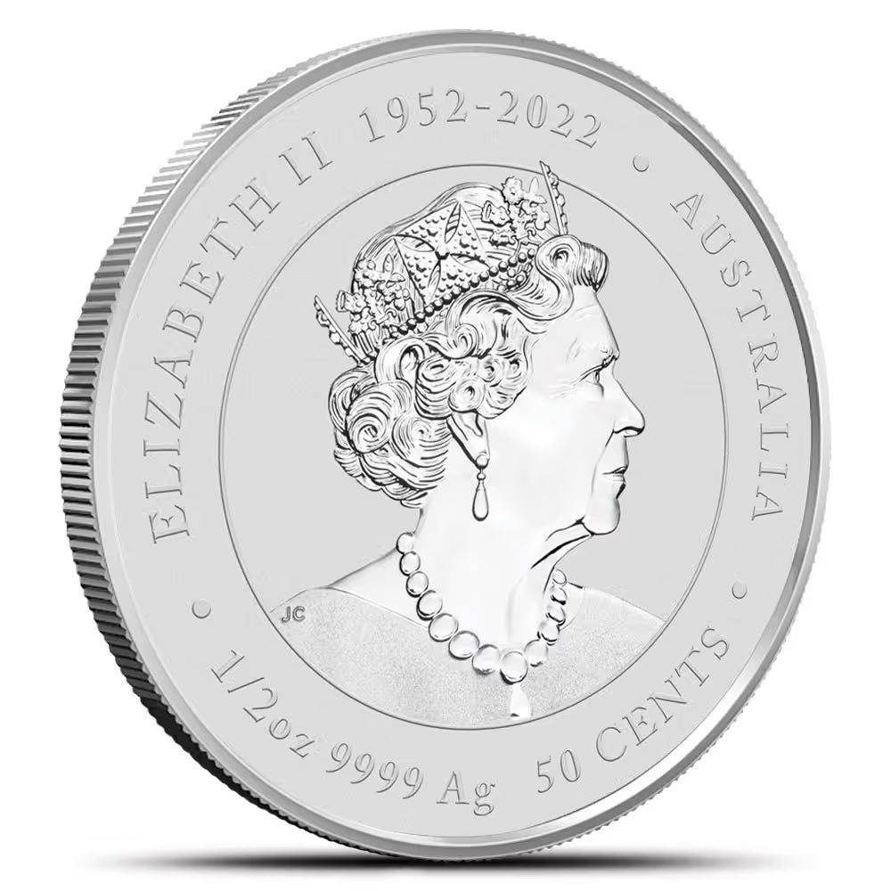 2024 Perth Mint White Dragon 1/2oz Silver Coloured BU Coin
