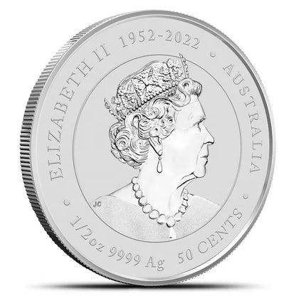 2024 Perth Mint White Dragon 1/2oz Silver Coloured BU Coin