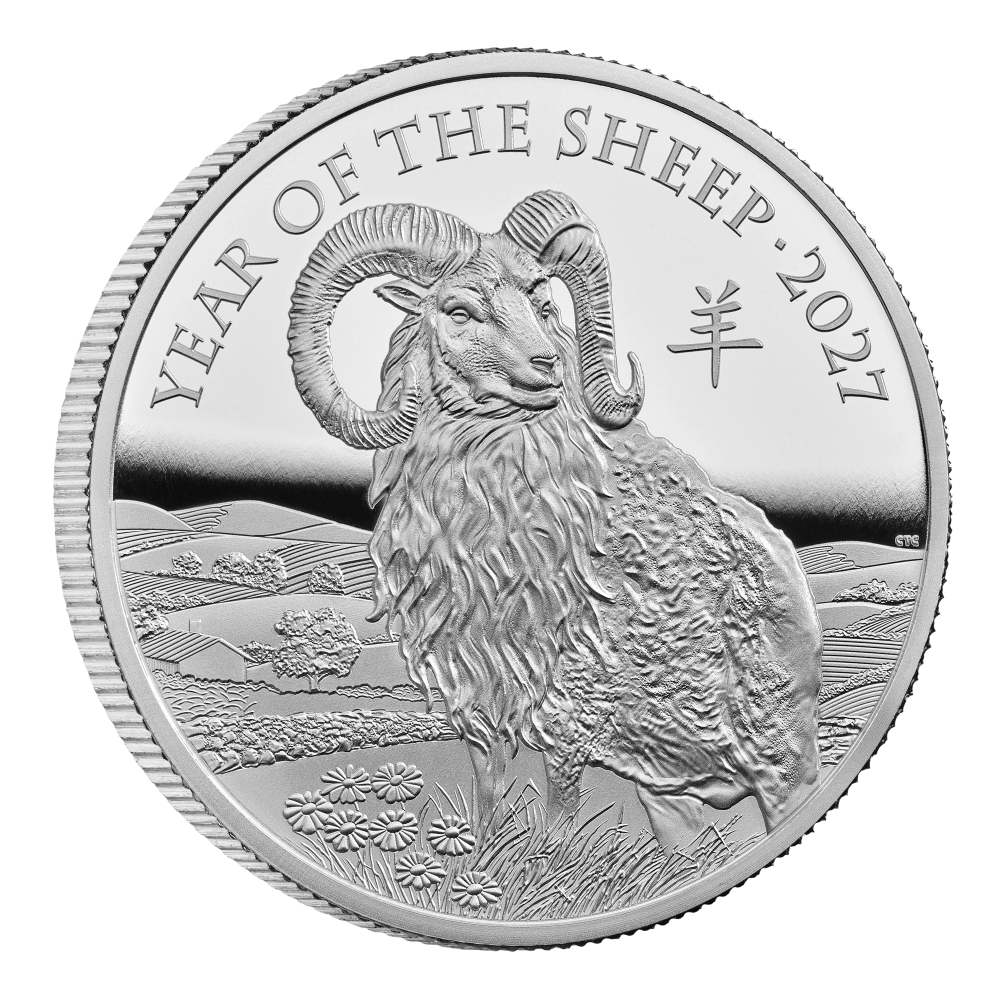 2027 Royal Mint Lunar Year of the Sheep 1oz Silver Proof Coin