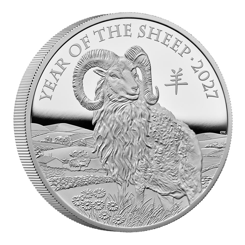 2027 Royal Mint Lunar Year of the Sheep 5oz Silver Proof Coin 206 mintage