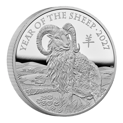 2027 Royal Mint Lunar Year of the Sheep 5oz Silver Proof Coin 206 mintage