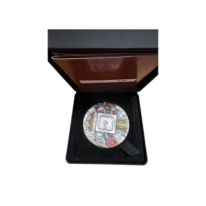 2024 Perth Mint Ancient Chinese 5oz Silver Antiqued Coloured Coin