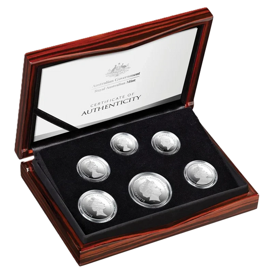 2024 Royal Australian Mint Change of Monarchs Silver Proof 6 Coin Set