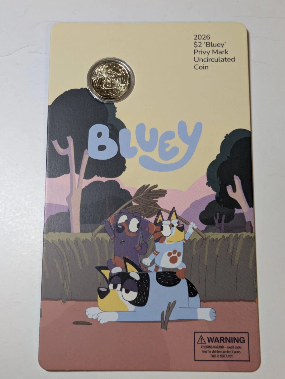 2026 Australia Full Set of 5 Bluey Privy Mark UNC $2 Coin in Card