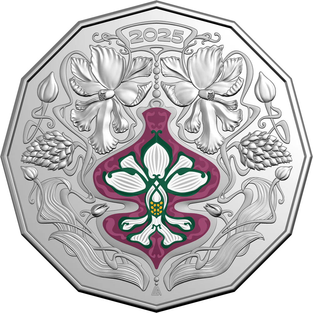 2025 RAM Christmas Festive Florals - 50c Uncirculated Coin - 5 coin set