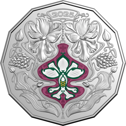 2025 RAM Christmas Festive Florals - 50c Uncirculated Coin - 5 coin set
