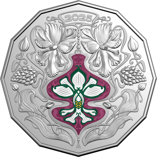 2025 RAM Christmas Festive Florals - 50c Uncirculated Coin - 5 coin set