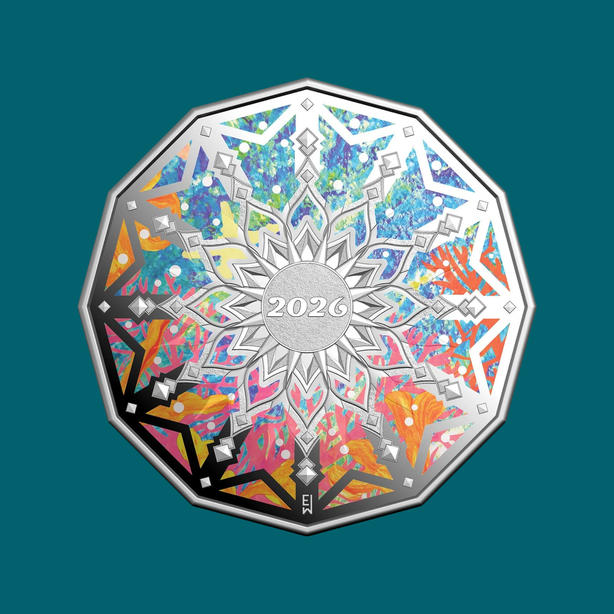 2026 RAM Colours of Christmas Silver Proof Coloured Coin Pre Order