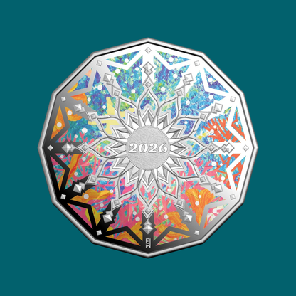 2026 RAM Colours of Christmas Silver Proof Coloured Coin Pre Order