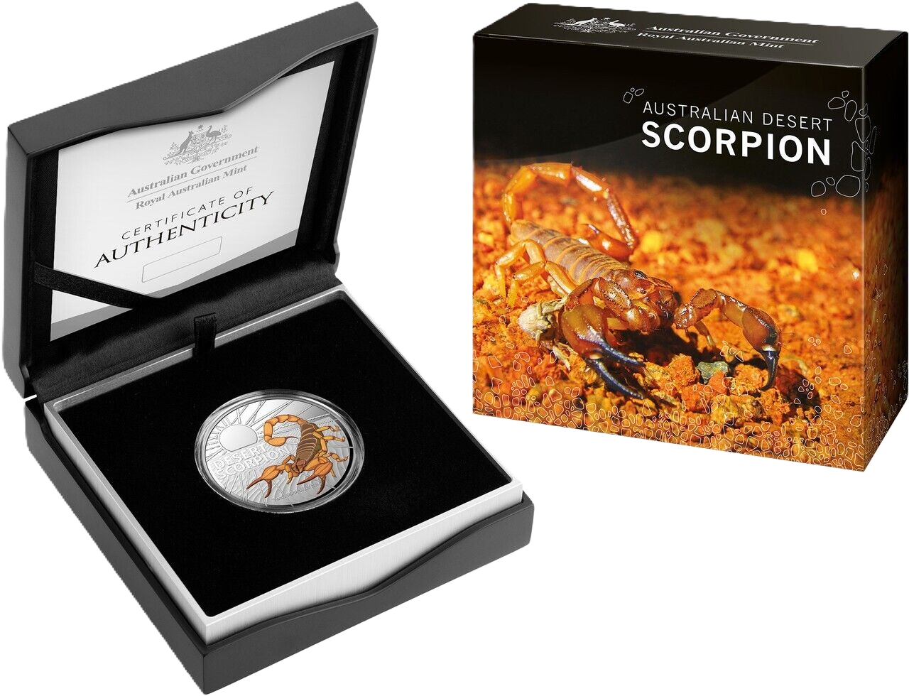 2023 RAM Most Dangerous Desert Scorpion 1oz Silver Coloured Proof Coin