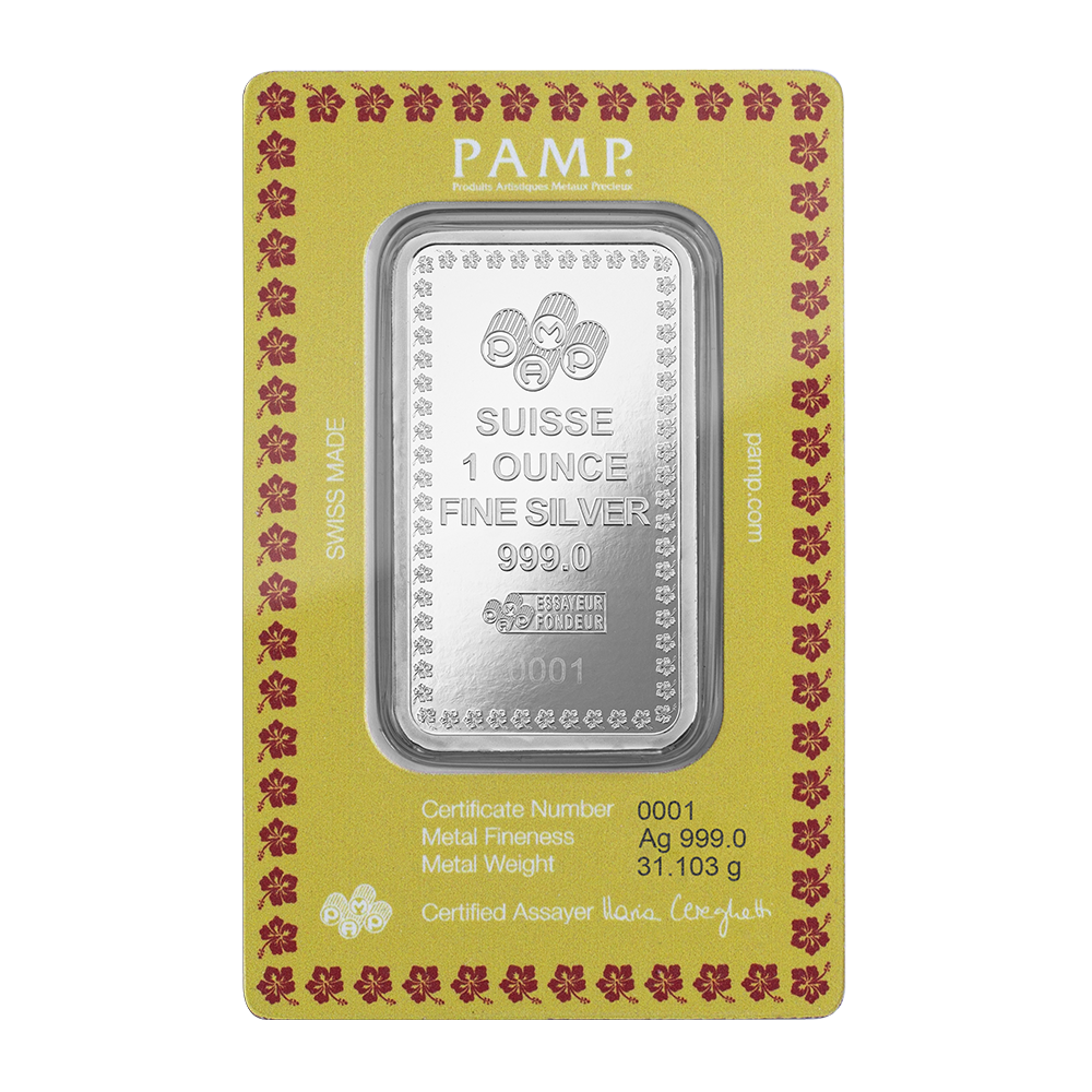 2024 PAMP Diwali Lakshmi 1oz Silver Bullion Bar