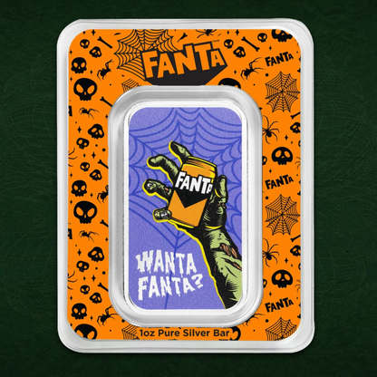 2026 PAMP Fanta Halloween 1oz Silver Coloured Proof Bar
