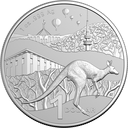 2025 RAM Kangaroo Series Bush Capital 1oz Silver Frosted UNC Coin