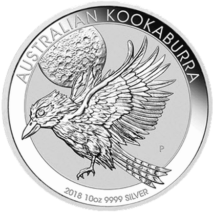 2018 Perth Mint Kookaburra 1oz Silver Bullion Coin in capsule